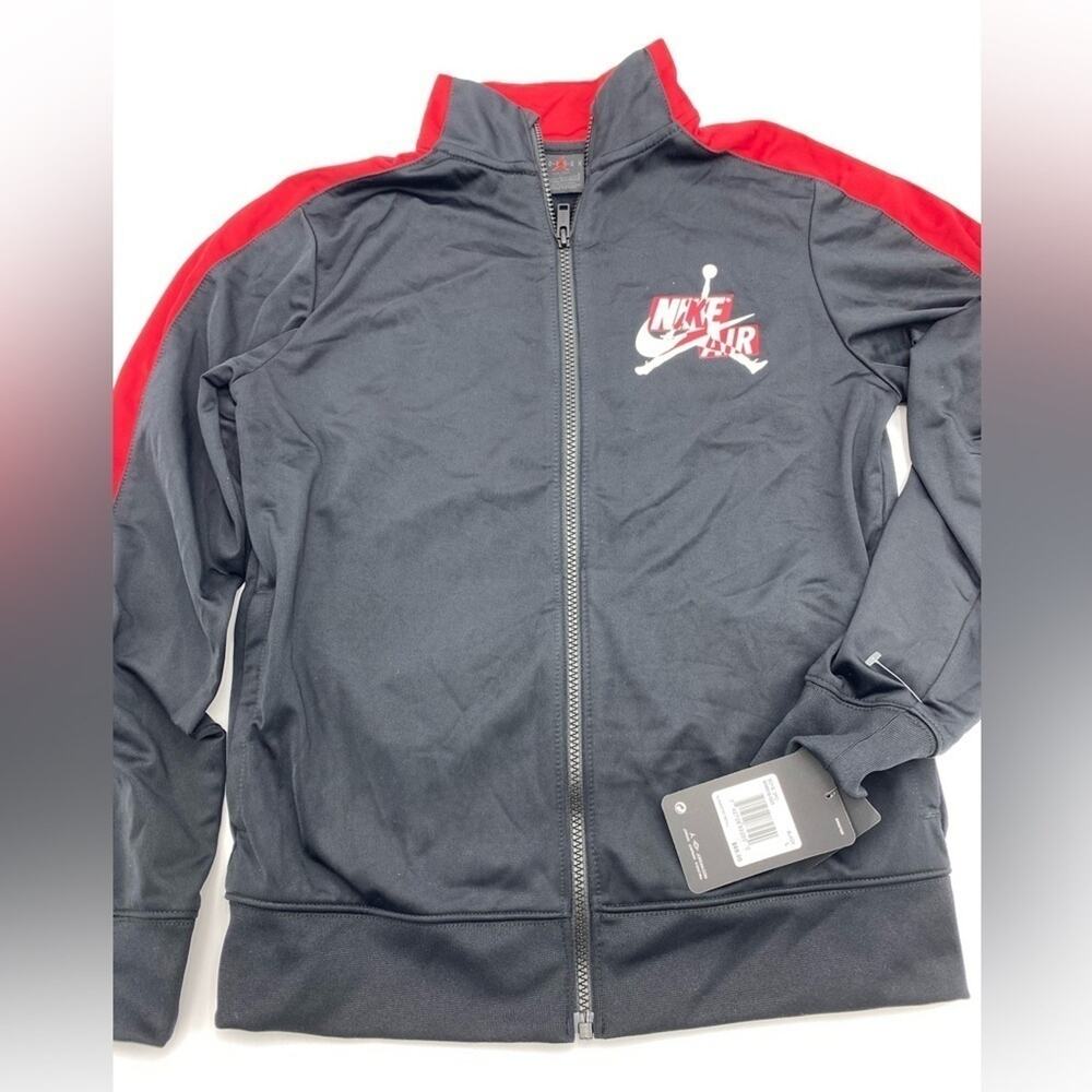 Nike Jacket Boys Large Air Man Jordan Athletic‎ Black & Red Basketball